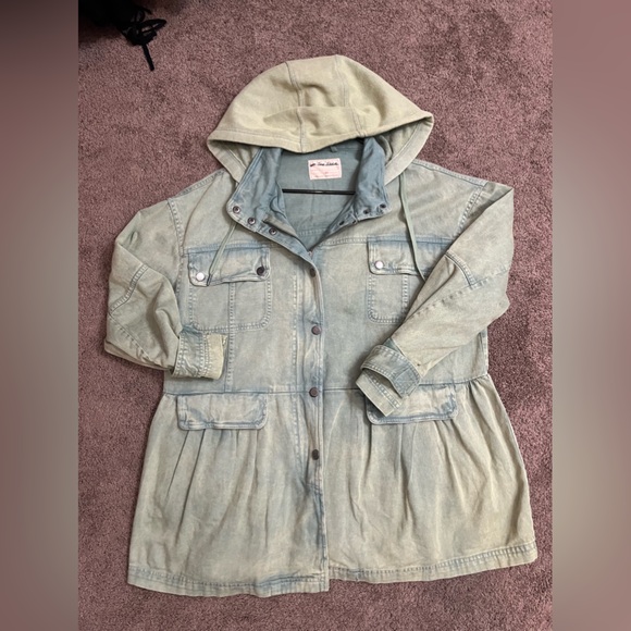 NWOT Free People Nocturne Parka Green Hooded Zippered
Longline Jacket, XS - Picture 5 of 11